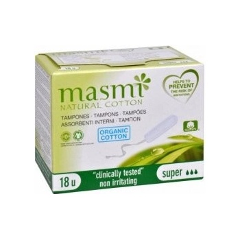 Masmi Regular Tampóny z organickej bavlny 18 ks