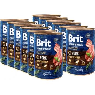 Brit Premium by Nature Свинско месо с трахея 12x400г