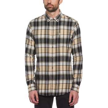 Image 1 of Original Penguin Риза с дълъг ръкав Original Penguin Men's Long Sleeve Patterned Shirt - True Black