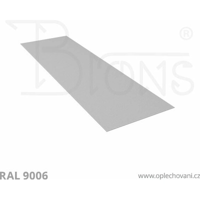 Brons Rovinný plech 600 x 2000 mm stříbrná