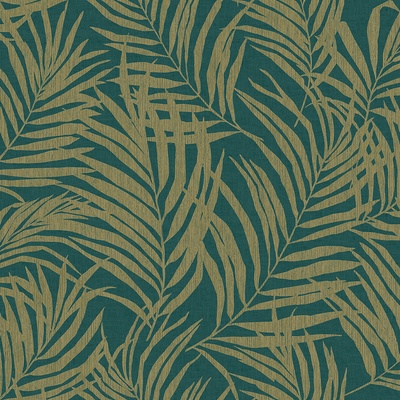 Wallfashion MN2014 Zeleno-zlatá vliesová tapeta listy palmy Maison rozmery 0,53 x 10,05 m