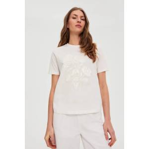Moodo Блуза с апликация бяла Moodo Moodo | Byal | ЖЕНИ | XS - zoot - 32,06 лв
