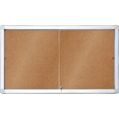 2x3 Horizontální interierová korková vitrína s posuvnými dveřmi 97 x 68 cm (8xA4) – Zbozi.Blesk.cz