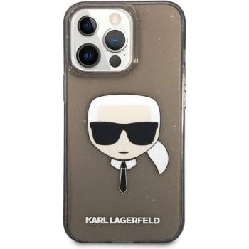 KARL LAGERFELD Калъф Karl Lagerfeld - Glitter Karl Head, iPhone 13 Pro, черен (3666339027513)