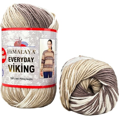 Himalaya příze Everyday Viking 70503 odstíny hnědé a bílá