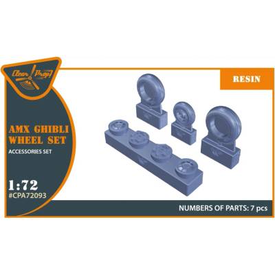 Italeri Clear Prop AMX Ghibli wheel set for kits 1:72