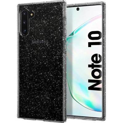 Spigen Противоударен Блестящ Калъф за Samsung Note 10, Spigen Liquid Crystal Glitter Quartz Case, Прозрачен (628CS27371)