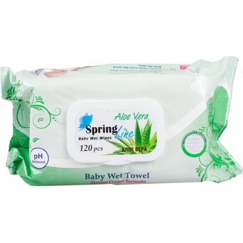 Spring Line Мокри кърпи 120бр - Алое вера (273)