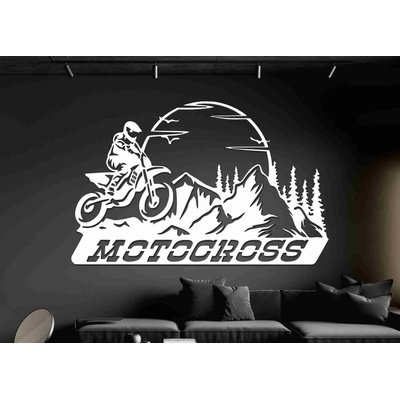 Drevený obraz na stenu - MOTOCROSS