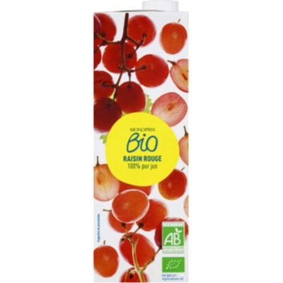 Monoprix Biologique BIO Červený hroznový džus 100% 1 l