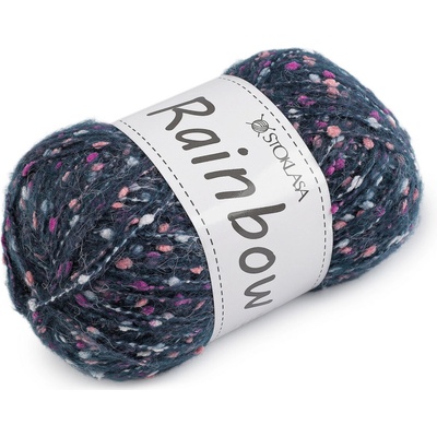 Pletací příze mohérová Rainbow 100 g Varianta: 20 šedomodrá, Balení: 1 ks 57865/147365/280990