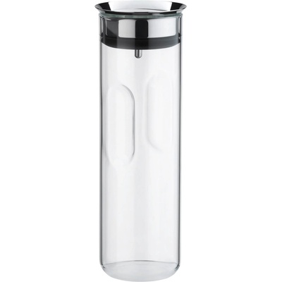WMF Motion water carafe 1.25l, height 29 cm, glass carafe with lid, silicone lid, CloseUp closure, recessed grip, water carafe with lid, dishwasher safe - 651036040