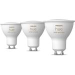 Philips Смарт LED RGBW димируеми лунички Philips Hue, 3 бр, 4.2W, 400 lm, GU10, 16 млн. цвята (929003666503)