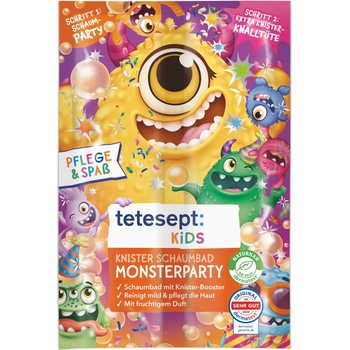 tetesept Детска пращяща пяна за вана „Парти на чудовища - 45 г