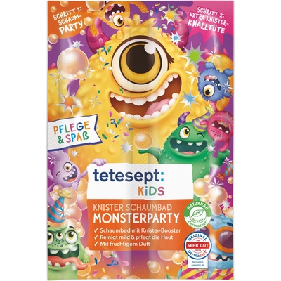 tetesept Детска пращяща пяна за вана „Парти на чудовища - 45 г