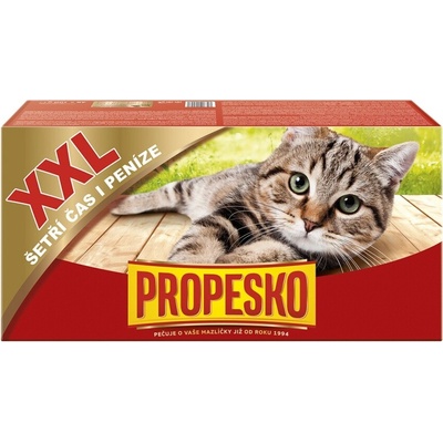 Propesko s kuraciecím hovädziem králičím a lososom v omáčke 48 x 100 g