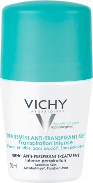 Vichy Део рол-он против изпотяване 48 H , Vichy Deodorant 48hr Intensive Anti-Perspirant Treatment 50ml