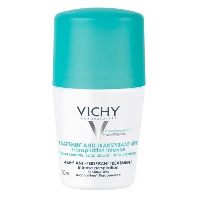Vichy Део рол-он против изпотяване 48 H , Vichy Deodorant 48hr Intensive Anti-Perspirant Treatment 50ml