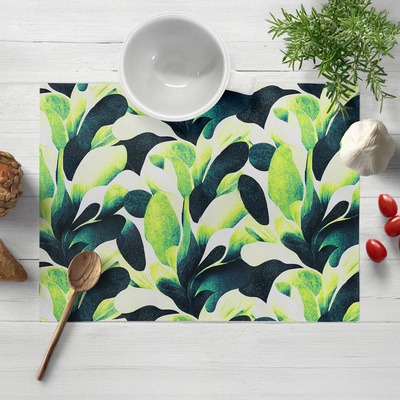 Biante prostírání Rongo RGP-505 Velké zelené listy 30x40cm