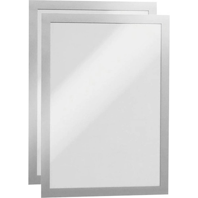 Durable 487223 DURAFRAME A4 - 4872 info rámček, samolepiaca páska DIN A4 strieborná (š x v) 236 mm x 322 mm 2 ks; 487223