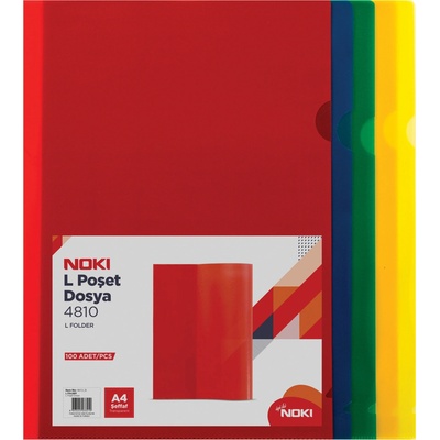 NOKI PP L-kapsa A4 červená 100 ks