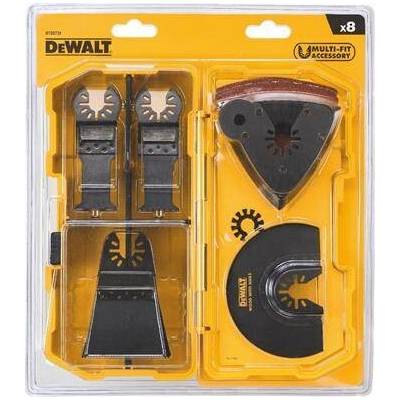 DeWALT Sada (8 ks) pro oscilační nářadí (1x DT20700, 1x DT20701, 1x DT20704, 1x DT20705, DT20710, 3x brusný papír 93 x 93 mm) DT20731