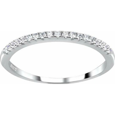 Nefertitis 3725 Stříbrný prsten se zirkony HALF ETERNITY NF57772
