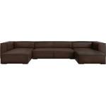 Windsor & Co Тъмнокафяв кожен ъглов диван (U-образен) Madame - Windsor & Co Sofas (WIN_U_71_F1_MADAME6)