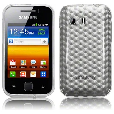Samsung Galaxy Y S5360 Силиконов Калъф Бял TPU + Протектор