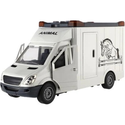 Teddies Auto přepravník zvířat 28cm s koněm na setrvačník