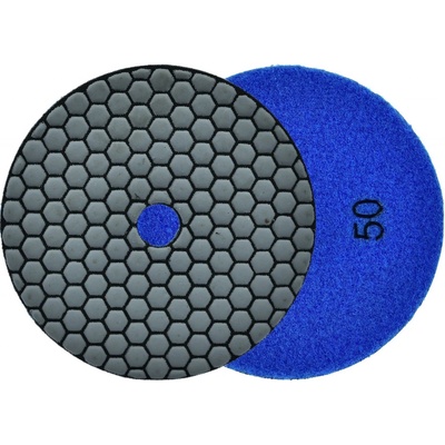 Brúsny diamantový kotúč 125 mm, zrno 50 suchý zips, brúsenie na sucho, GEKO