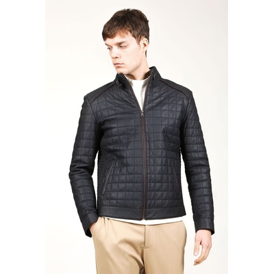 Jacket Club Мъжко яке от естествена кожа e-1203 - Тъмносиньо#318642 (318642_Тъмносин)