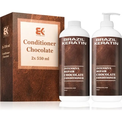 Brazil Keratin Chocolate Intensive Repair Conditioner изгодна опаковка (за увредена коса)
