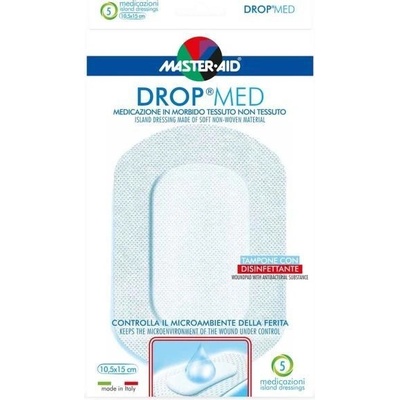 DROP MED iD Náplast antiseptická ,10,5 x 15 cm/5 ks s polštářkem