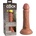 Пенис вибратор от силикон, двойна плътност, 17, 8см. - King Cock Elite Tan (PIPE577622)