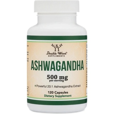 Double Wood Supplements Ashwаgandha 500 mg | 20: 1 Extract [120 капсули]