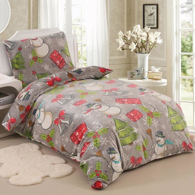 Jahu Dvojdielna obliečky Navidad mikro flanel 100% polyester 230 g/m2 zipsy vianočný motív viacfarebná 140x200 70x90