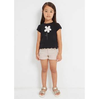 Image 1 of Mayoral Къси памучни панталони в бежово с цветя за момиче Майорал