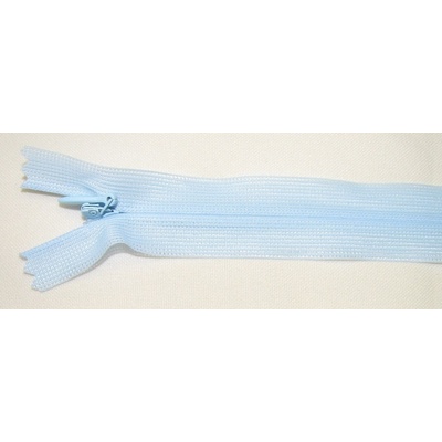 Zips krytý nedeliteľný 30cm bledučko modrý