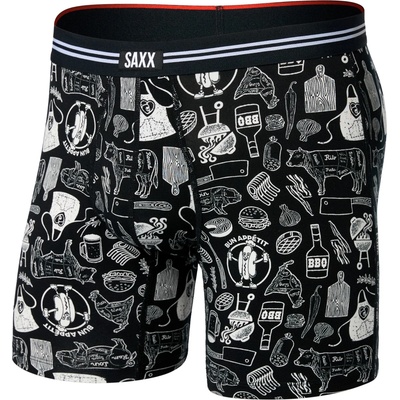 Saxx Мъжко синтетично термобельо Saxx Vibe Xtra Boxer Brief Fly Synthetic base layer - Bun Appetit / Black - размер XXL (014-2279-1914)