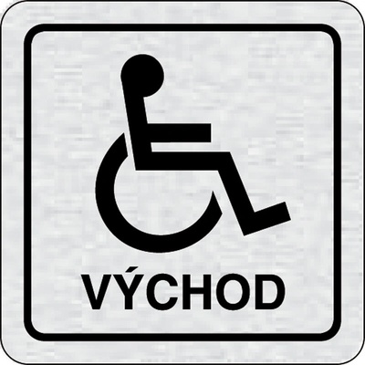 Nalepovací cedulka na dveře - Východ pro invalidy