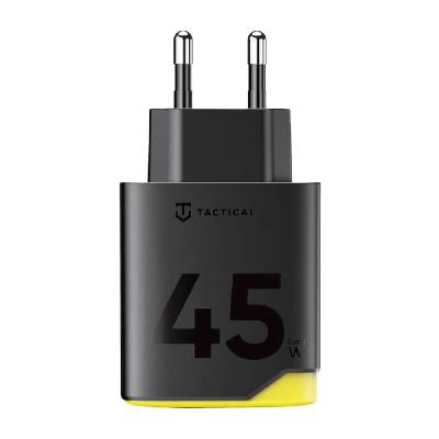 Зарядно устройство Tactical Minimi GaN 45W, от контакт към 1x USB-C(ж), 1x USB-A(ж), 20V/2.25A, черно, 45W, GaN технология (57983128783)