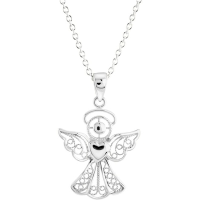 Gemmax Řetízek s Andílkem z bílého zlata GLSWN-24221-39271