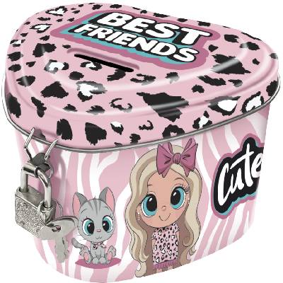 Метална касичка Derform Best Friends 10 - С катинарче (103188)