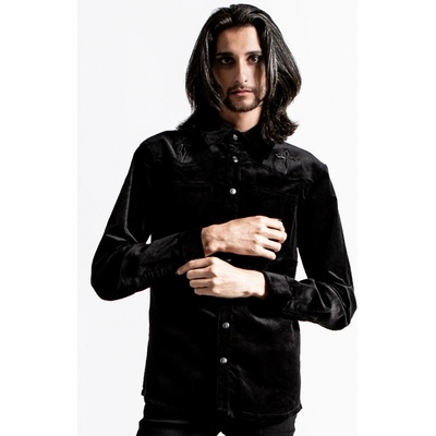 Killstar Pull The Cord button-up košele čierna