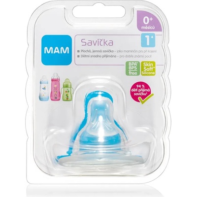 MAM Baby Bottles Teat V1 биберон за шише Slow Flow 0m+