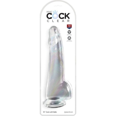 Pipedream King Cock Clear 10" Cock with Balls dildo