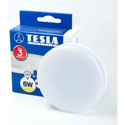 TESLA lighting Tesla LED žárovka, GX53, 6W, 230V, 480lm, 25 000h, 3000K teplá bílá, 180st