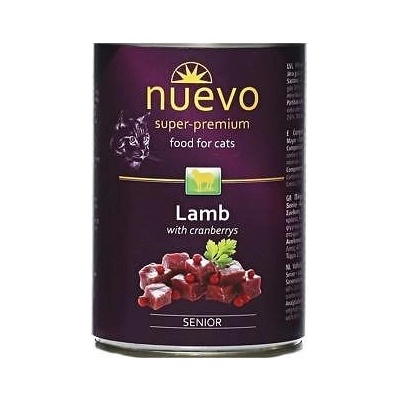 nuevo Senior Lamb - консерва за възрастни котки 7+ с агне и боровинки 400гр