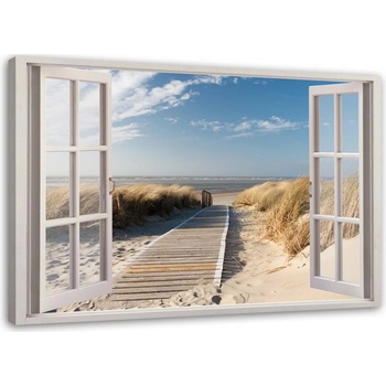 Gario Obraz na plátně Okno cesta na hezkou pláž Rozměry: 60 x 40 cm